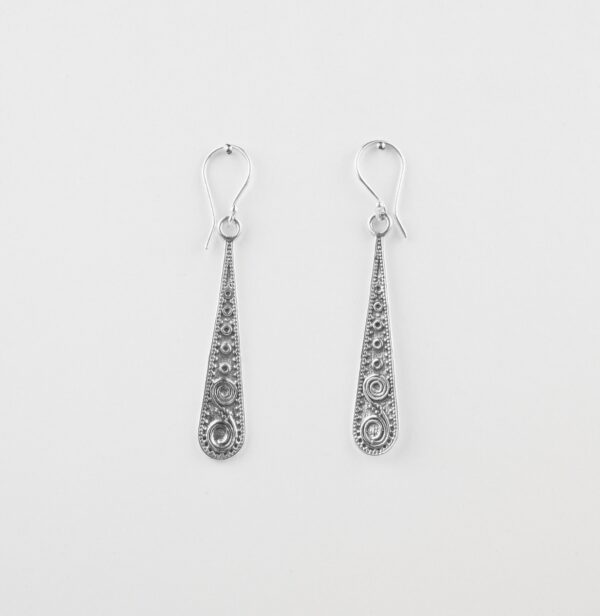 Marcasite Upright Earrings In Pure Silver