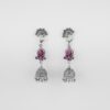 Peacock silver Jhumkas