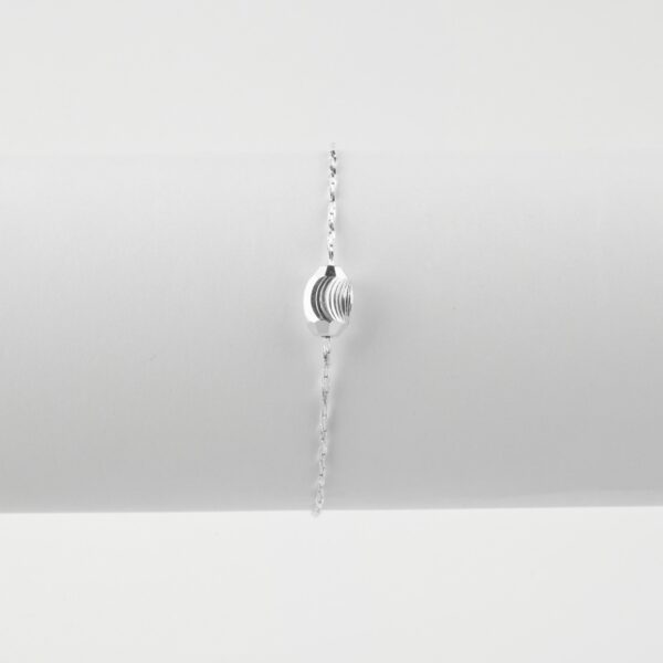 Moving Oval Ball Bracelet In Pure Silver