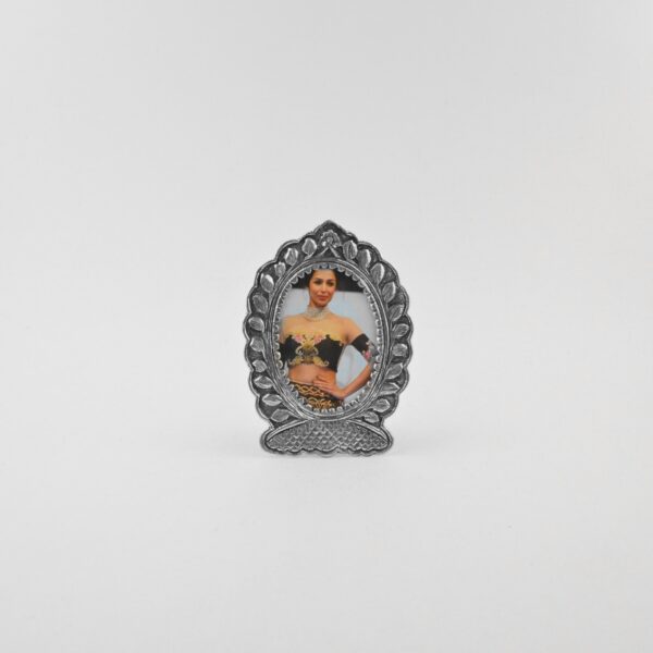 Oxidized Photo Frame In Pure Silver