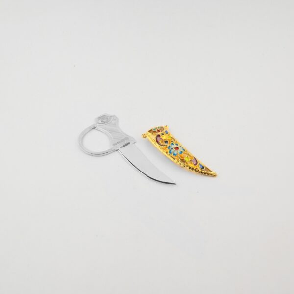 Religious Sikh KIRPAN With Colorful Enamel In Silver