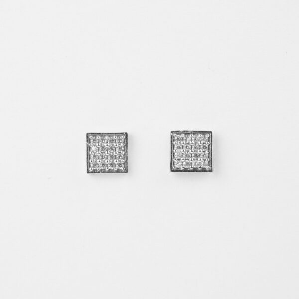 Square Studs Studded With Cz Stones