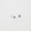 rose flower pattern silver studs