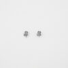rose flower pattern silver studs
