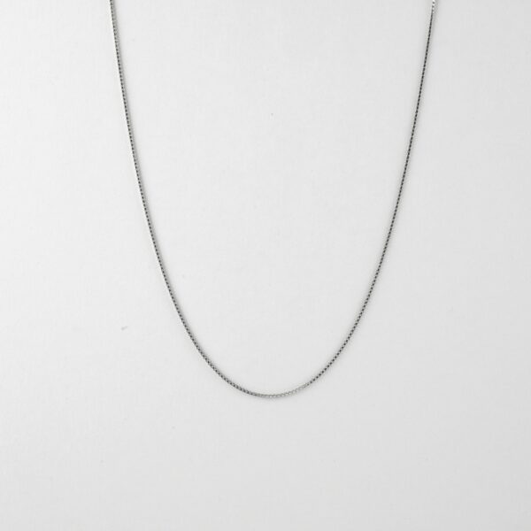 Box Pattern Necklace In Pure Silver