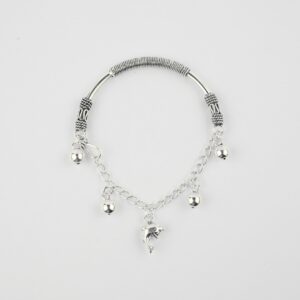 half kada half bracelet in silver