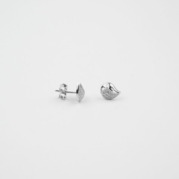 Curved Tiny Studs In Pure Silver
