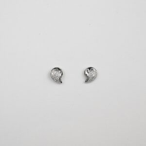 Curved Tiny Studs In Pure Silver