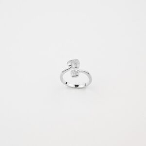 heart silver ring