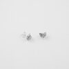 butterfly silver stud earrings