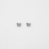 butterfly silver stud earrings