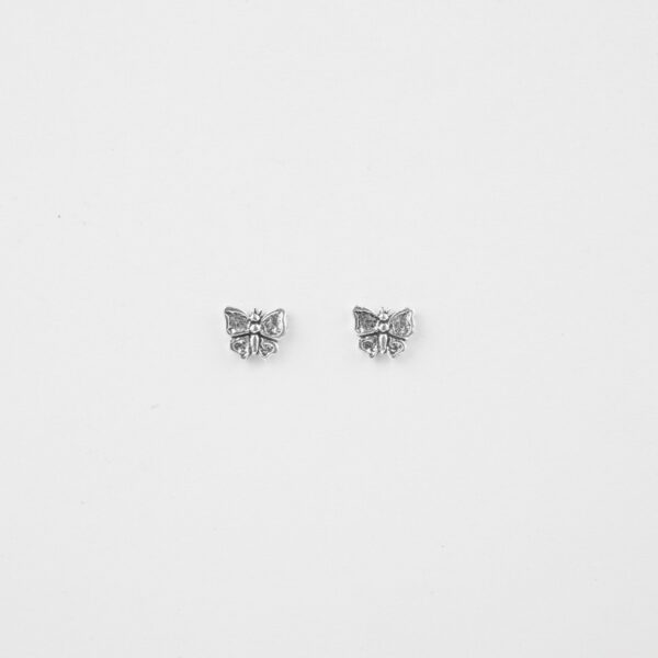 butterfly silver stud earrings